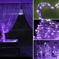 thumbnail image 4 of Dinheiro - Paquete de 2 guirnaldas de luces LED de 16,4 pies con 50 luces LED con mando a distancia, funciona con pilas para dormitorio, jardín, fiesta, 4 of 5
