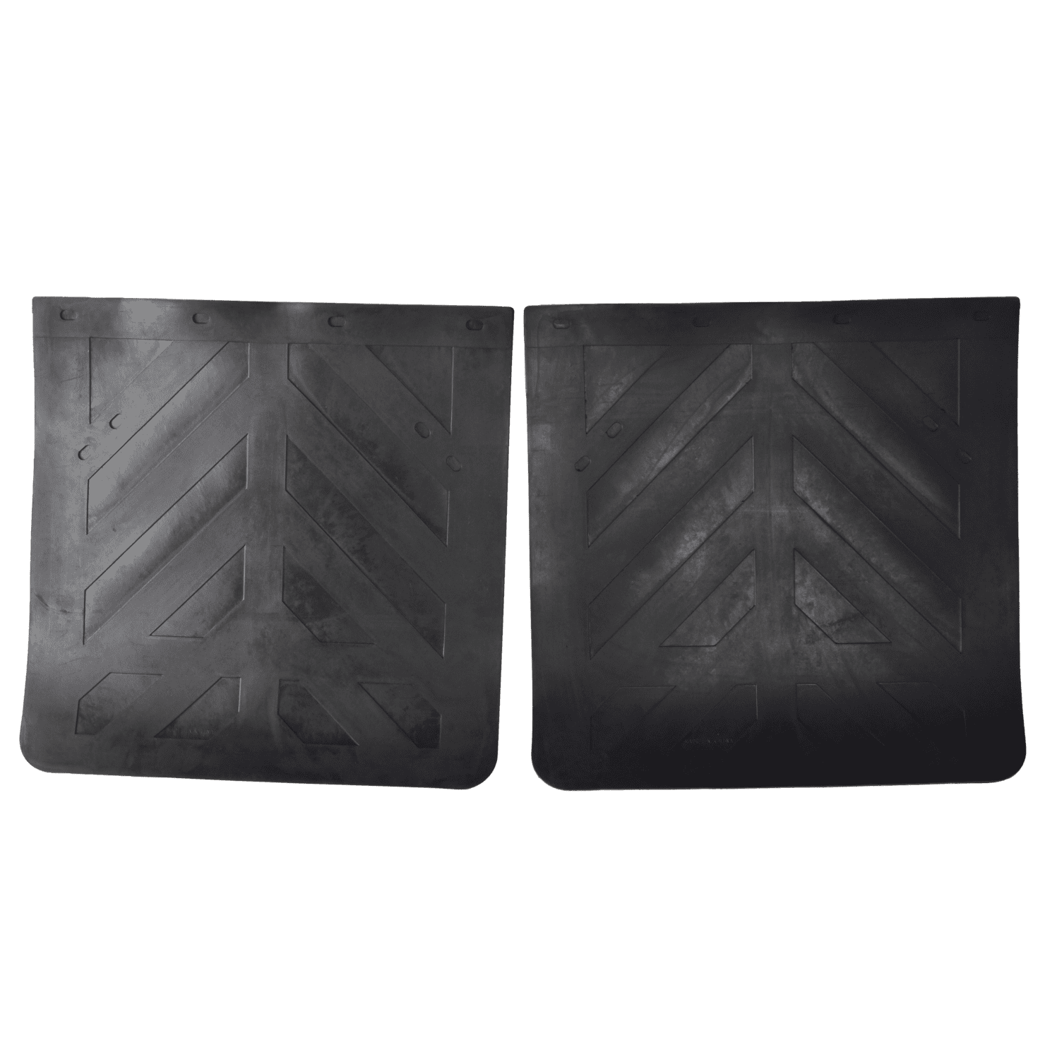 Black Semi Truck and Trailer Mud Flaps - 24" x 24" Heavy Duty Rubber Set of 2