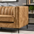 thumbnail image 5 of Ashcroft Kendrix 84'' Leather Upholstered Sofa in Cognac Tan, 5 of 6