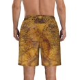 thumbnail image 3 of Disketp Men'S Swim Trunks Hawaiian Breathable Surf Beach Swimsuits Mesh Lining Beach Shorts With Pockets-Vintage Map, 3 of 9
