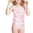 thumbnail image 3 of FOR U DESIGNS Lightweight Halter Bathing Suits for Girls 1-2 Years Old Pink Cow Print Kids One Piece Swimsuits Sleeveless Bathing Suit for Beach Swimming, 3 of 6