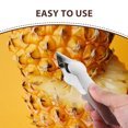 thumbnail image 2 of EeaseMX Cortador de acero inoxidable, pelador de piña, pinza para quitar piñas, herramientas de cocina para el hogar (plata), 2 of 8