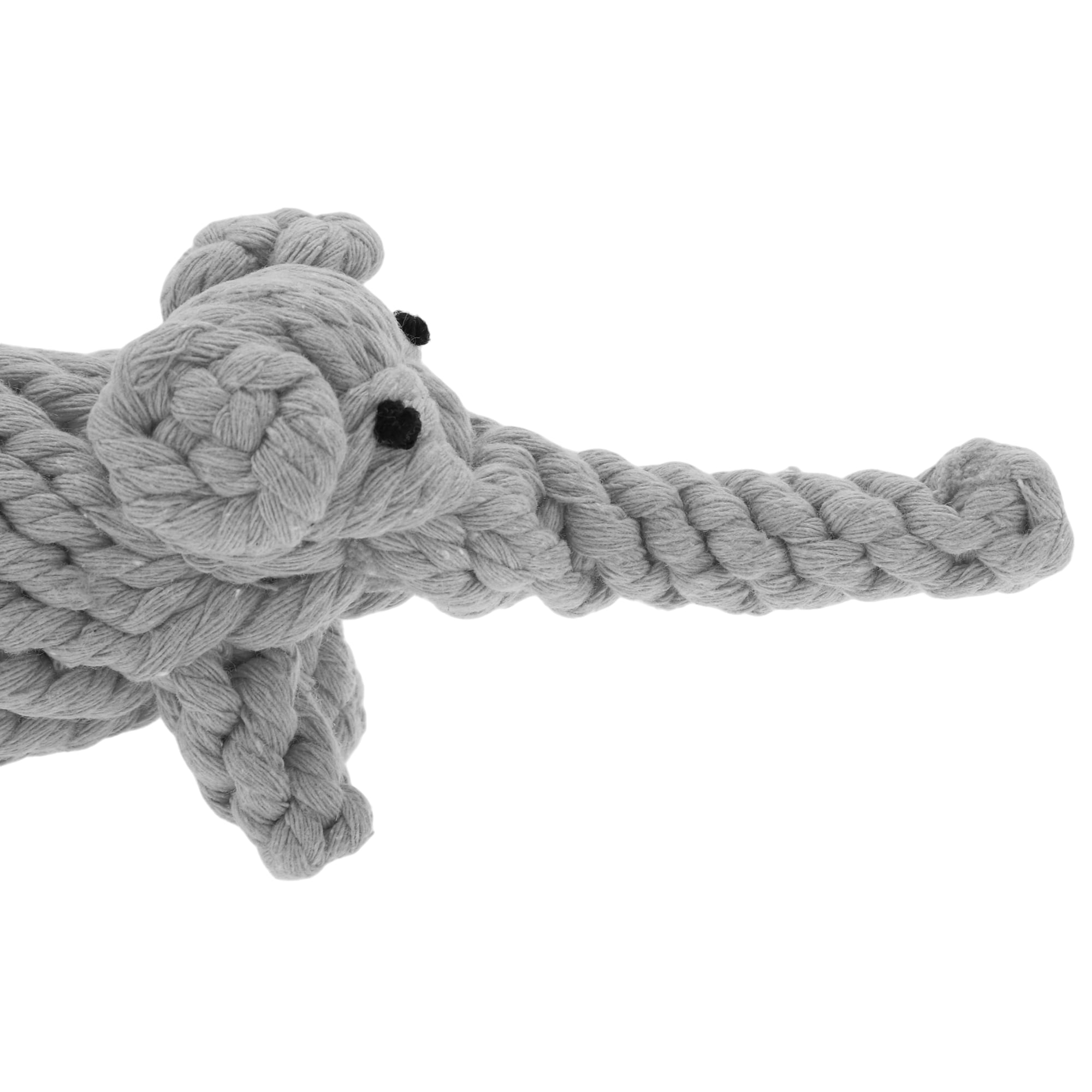 Unique Bargains Puppy Teethings Chewer Bear Shape Dog Chew Rope Braided Cotton Teeth Cleaning Rope Assorted Color Elephant Shape Gray 2 Pcs