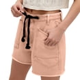 thumbnail image 3 of BLVB Women Baggy Bermuda Denim Shorts Drawstring Wide Leg Long Jeans Shorts Vintage Streetwear with Pockets, 3 of 5