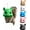 Green, variant on Squirrel Head Feeder, Funny Outdoor Hanging Wildlife & Squirrel Feeders for Yard Garden Decoration, Cute Animal Face Novelty Yard Art, Perfect Fall & Holiday Gift for Gardeners (Black)