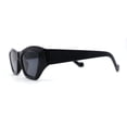 thumbnail image 2 of Womens Mod Thick Plastic Chunky Cat Eye Sunglasses All Black, 2 of 4
