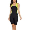 thumbnail image 1 of Charmo Women's Sporty One Piece Swimsuits Racerback Boyleg Bathing Suit, 1 of 7