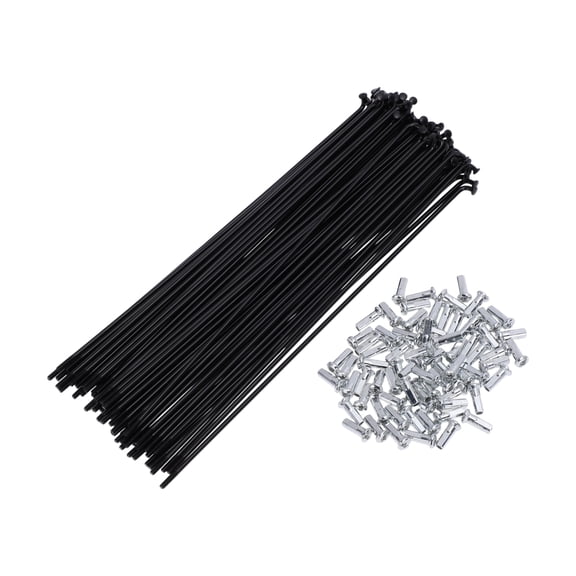 72 Set 13G Bicycle Spokes 197mm Bike Wheel Spokes Carbon Steel Black
