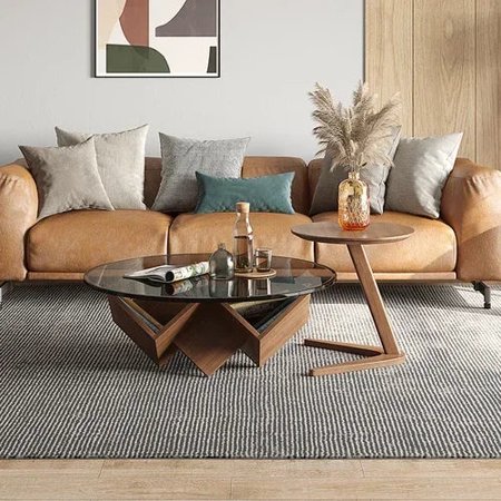 Glass Decor Coffee Tables Side Low Lateral Transparent Modern Coffee Tables Industrial Unique Table Basse Furniture Living Room