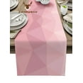 thumbnail image 2 of Geometric Triangle Pink Gradient Table Runner Home Wedding Table Flag Mat Centerpieces Decoration Party Dining Long Tablecloth, 2 of 7