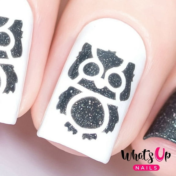 Whats Up Nails Owl Vinyl Stencils for Nail Art Design
