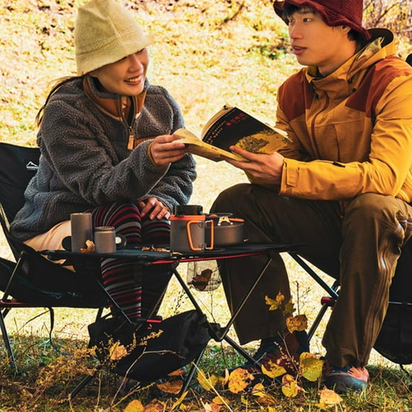 VONKY Widesea Foldable Table Portable Camping Fishing Hiking Camper Desk Tourist Garden Yard Beach Tent Furniture with Bottle Holder