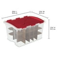 thumbnail image 3 of Sterilite 48 Qt. Hinged Lid Ornament Storage Box Rocket Red Set of 6, 3 of 5