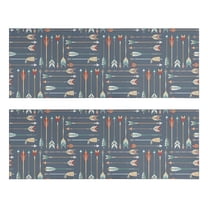 Kitchen Rugs Sets Of 2,Multicolor Arrow Pattern Anti Fatigue Kitchen Mat Rugs Non Slip Washable,Decorative Kitchen Floor Mats for Kitchen,Sink,Laundry,17"X47"