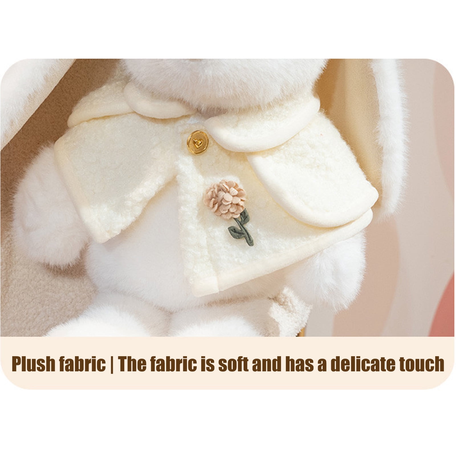 Haiamaoyi Adorable Plush Bunny Stuffed Animal Toy Soft Cuddly Rabbit, Perfect Gift for All Ages