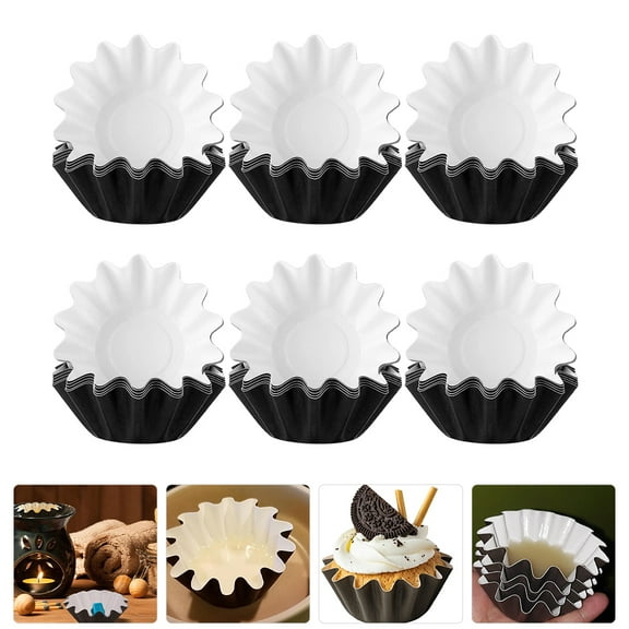 Homoyoyo Aromatherapy Wax Melt Liners Black Pet Coated Paper 50Pcs