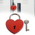 thumbnail image 2 of Heart Shaped Metal Padlock,Small Safety Lock,Multi-Use Mini Lock,Exquisite Colored Heart Shaped Padlock Comes With Matched Keys,for Diaries,Jewelry Boxes,Handbags and Small Storage Cabinets,Red, 2 of 9