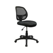 Nicer Furniture AP3118-NA Mid-Back Black Mesh Computer Chair - Without Arms