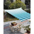 thumbnail image 3 of Sun Shade Sail 8x10Ft Blue Stripe Gradient Uv Block Sunshade Canopy Outdoor Shade Cover Rectangle Shade Cloth For Patio Garden Yard Deck Pergola, 3 of 6