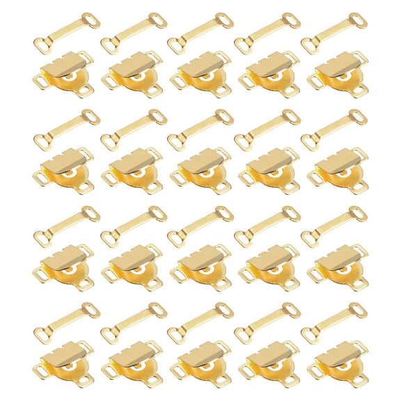 Uxcell 20Set Copper Sewing Hooks and Eyes Closure Set for Trousers Pants (16x13mm, Gold)