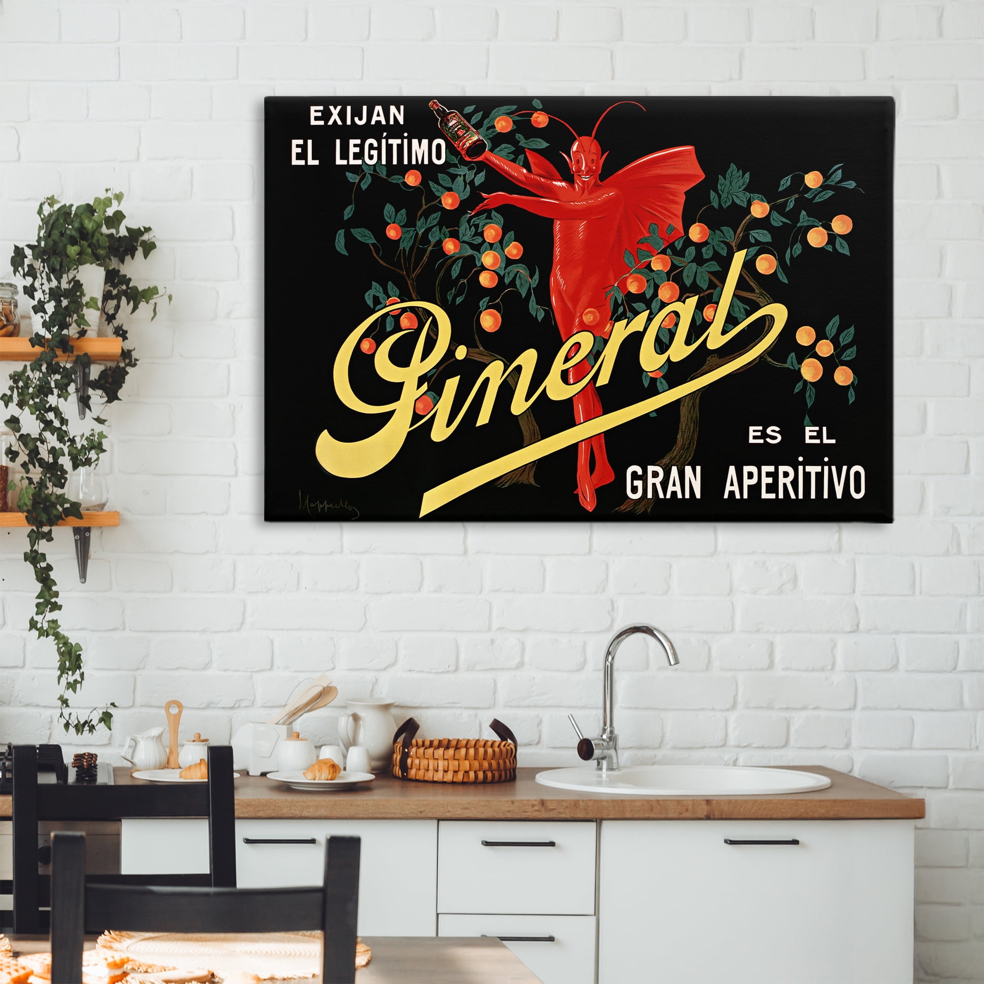 Stupell Industries Aperitif Poster with Character Canvas Wall Art, design by Leonetto Cappiello