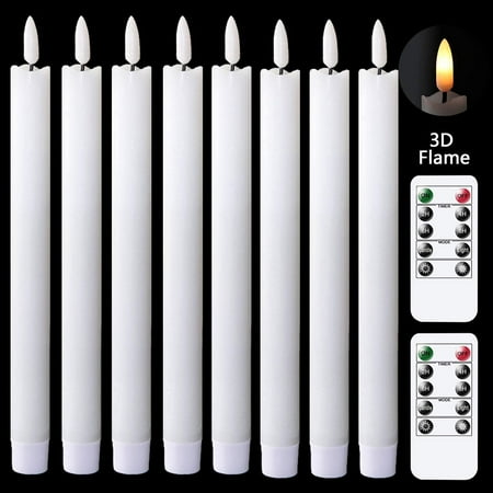 

GenSwin Taper Flameless Candles Flickering with 2 Remote Controls and Timer Battery Operated Led Wa