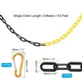 thumbnail image 2 of Uxcell 2Pcs Total 20Ft Plastic Safety Barrier Chain 4 Magnetic Hooks, Black Yellow, 2 of 6