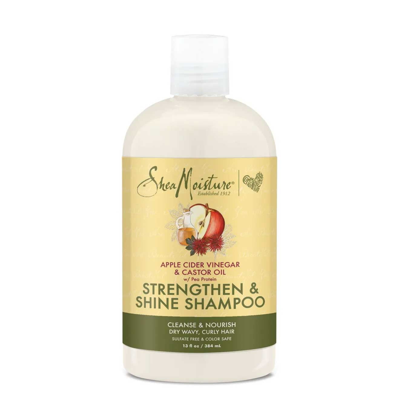 Shea Moisture Apple Cider & Castor Oil Strengthen & Shine Shampoo 13 FL