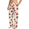 thumbnail image 6 of Gukieu Strawberry Floral Print Men's Home Trousers, Elastic Drawstring Home Pajamas Clothing Suitable for Adult Men-Small, 6 of 6
