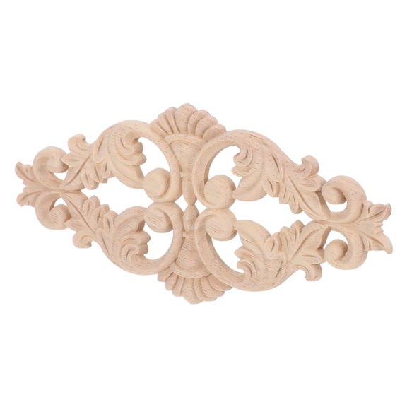 LOLIPPYY Natural Wood Grain Carved Wood Applique Decorative Trim for Furniture and Cabinet Doors