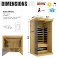thumbnail image 5 of MEISSALIVVE Full Spectrum Infrared Sauna，1 Person Home Sauna，Canadian Hemlock Wood Indoor Spa Sauna with Resonance Speaker and Tempered Glass, 5 of 8