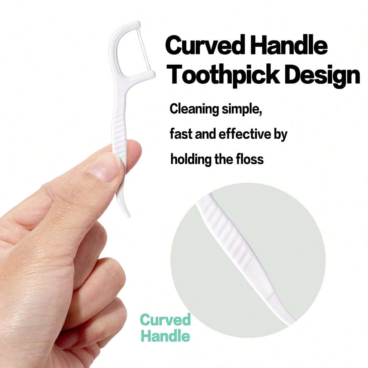 Dental Floss Picks, Double Line Flossers 200 Count, Unwaxed Flossing Thinner And Tougher Unflavored Threader Flosser With 4 Travel Cases