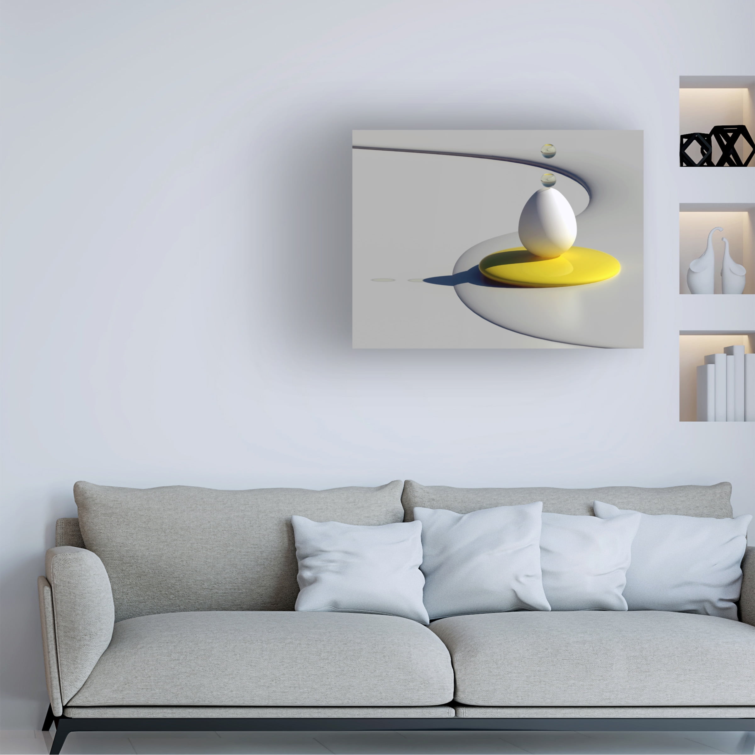 Antonyus Bunjamin Abe 'Egg Shapes' Canvas Art