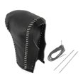 thumbnail image 1 of Cubierta de pomo de cambio de marcha Unique Bargains para Audi A4 A5 2013-2016, antideslizante, texturizada, negra y gris, protector de mango de cambio de cuero sintético, 1 pc, 1 of 1