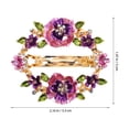 thumbnail image 6 of OFFIGAM Elegant Purple Vintage Floral Hair Barrette with Rhinestone Detail for Weddings and Parties, 6 of 8