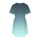 thumbnail image 5 of mfyjkho Vestidos de fiesta para mujer, Vestido de verano para mujer, informal, con cuello en V, manga corta, cordón y bolsillos Vestidos largos para mujer xxl, 5 of 9