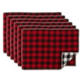 thumbnail image 1 of Design Imports CAMZ12299 Set de 6 Sets de Table à Carreaux Buffalo de Noël avec Broderie, 1 of 2