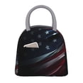 thumbnail image 1 of Easygdp American Flag Waving Print Bolsa de Almuerzo Insulada Grande, Forro de Aluminio, Diseño Espacioso, a Prueba de Fugas, Ideal para Trabajo, Picnics, Viajes y Actividades al Aire Libre, 1 of 6