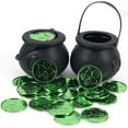 thumbnail image 4 of 2pcs Candy Cauldron Containers Trick Or Treat Candy Kettle Pots Buckets for Halloween Party, 4 of 6