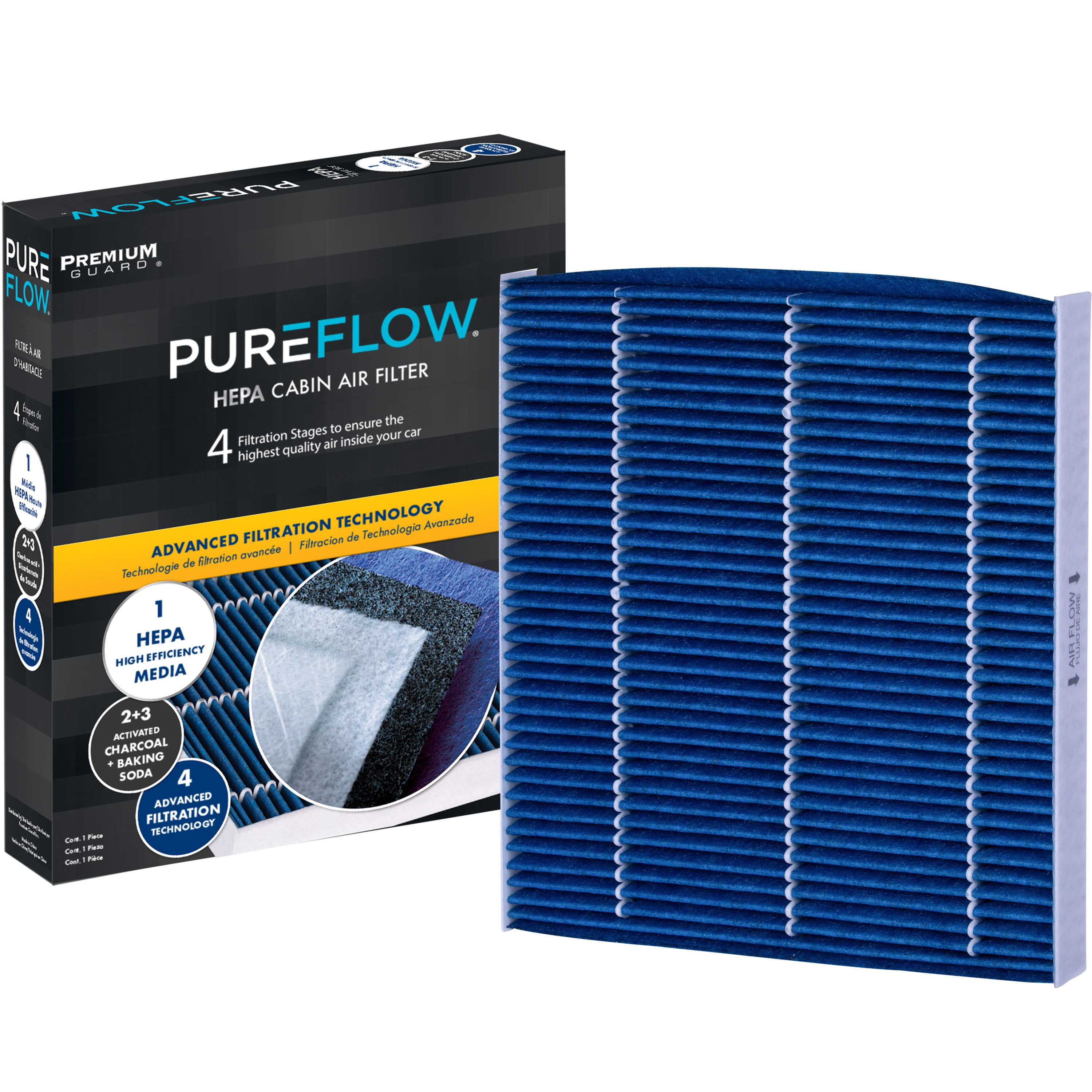 PUREFLOW PC6156HX HEPA Cabin Air Filter | Fits 2011-2021 Jeep Grand Cherokee 3.6L, 5.7L; 2011-2026 Dodge Durango 3.6L, 5.7L; 2012-2021 Grand Cherokee 6.4L
