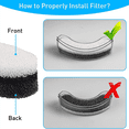 thumbnail image 4 of 24Pcs Pet Water Fountain Filters Water Fountain Sponge Filter Replacement for WF050 Fountain, 4 of 8