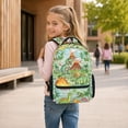 thumbnail image 6 of 17-inch Floral-Print Backpack, Fun DIY Coloring Backpack with a Spacious Main Compartment and Zippers,Lightweight & Soft for Sports Travel and Gym, 6 of 8