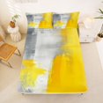 thumbnail image 5 of Homewish Yellow Abstract Ombre Queen Sheets,Retro Aesthetic Queen Sheet Sets,4pcs,1 Flat Sheet, 1 Fitted Sheet and 2 Pillowcases, 5 of 6
