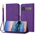 thumbnail image 1 of compatible Google Pixel 6 Pro Case, Litchi Grain PU Leather Folio Cover Magnetic Closure Flip Wallet Card Slots Stand Case With Hand Strap,Brown Cheap and fine, 1 of 5