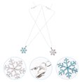 thumbnail image 3 of 2Pcs Charmant Collier Flocon de Neige Incrusté de Diamants Collier Femmes Cou Décor, 3 of 9
