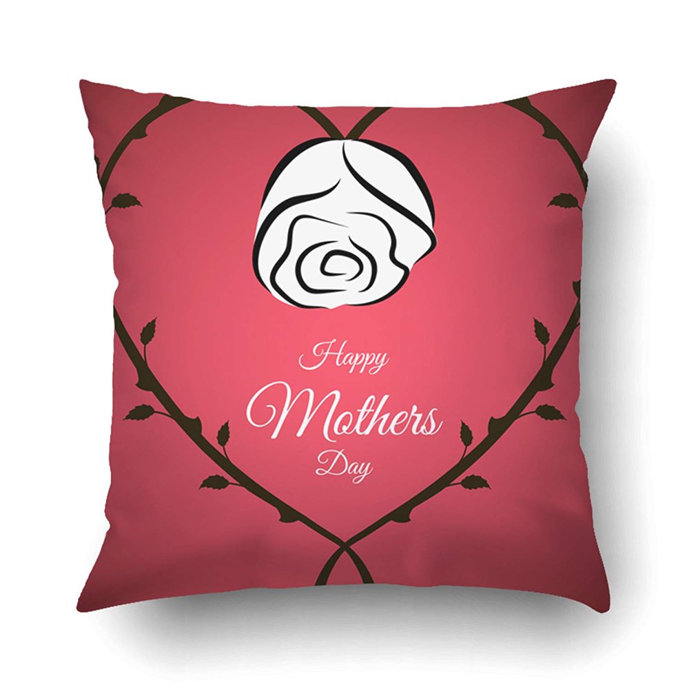 BPBOP Happy Mothers Day Flat Poster Design With Heart Of Rose