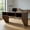 Rustic Brown, variant on Spaco Black Wall-Mounted Floating Laptop Desk with 3 Storage Cubbies, Compact Space-Saving Table for Home Office Bedroom, Durable Modern Style