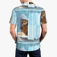 thumbnail image 5 of Rocae Funny Cat Taking a Bath for Men's Short Sleeve Polo Shirt, Quick Drying Performance Moisture Wicking Sports Men's Golf Shirt XX-Large, 5 of 9