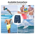thumbnail image 6 of Uemuo Sea Turtle Pattern Mens Swim Trunks Quick Dry Board Shorts with Mesh Lining, Stretch Beach Shorts Quick Dry No-Chafing Board Shorts-Large, 6 of 9