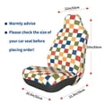 thumbnail image 2 of Lsque Floral Checkerboard Pattern Car Seat Covers for Front Seats , Waterproof Seat Covers for Cars, Sporty Front Seat Covers,Car Seat Cover Protector Front Seats, 2 of 5